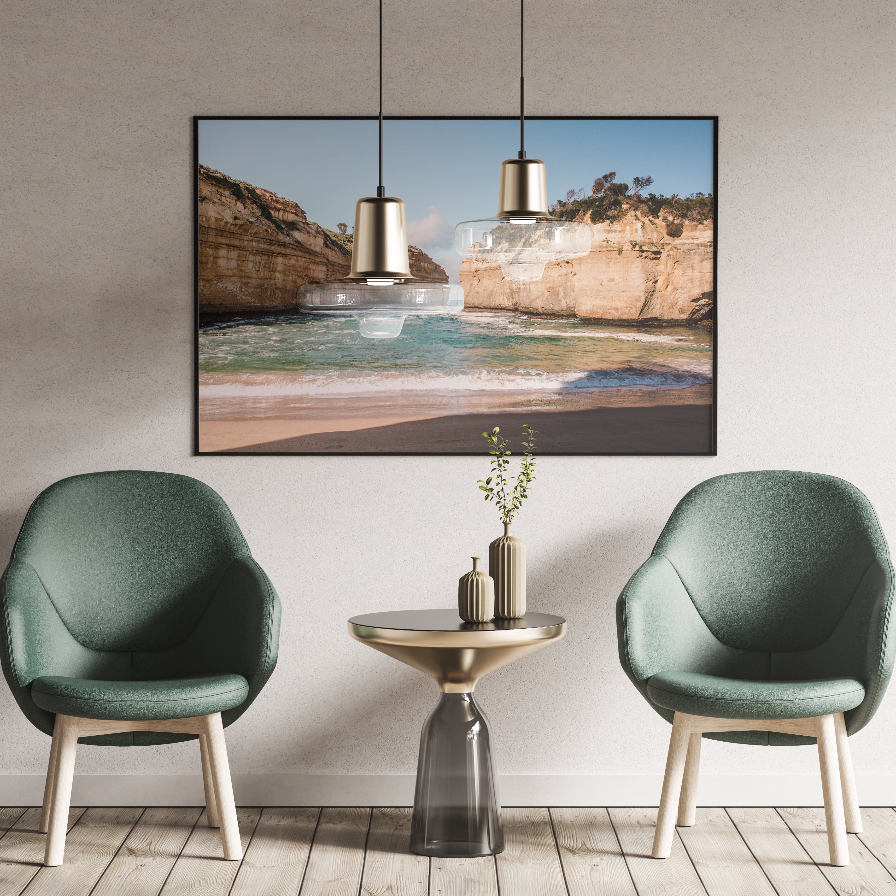 Floater Frame Canvas | Wall Decor Australia | Room Inspiration | Framed Wall Art | Charles Norwood | Loch Are Gorge | Brown