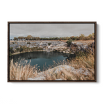 Floater Frame Canvas | Wall Decor Australia | Room Inspiration | Framed Wall Art | Charles Norwood | Little Blue Lake | Brown