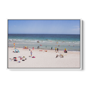 Original South Australian Wall Decor | Charles Norwood | Australia Day Swim | White