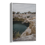 Floater Frame Canvas | Wall Decor Australia | Room Inspiration | Framed Wall Art | Charles Norwood | Little Blue Lake (Portrait )| White