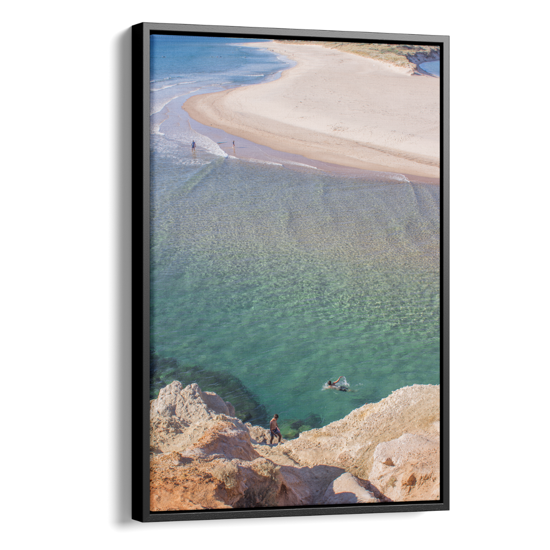 Floater Frame Canvas | Wall Decor Australia | Room Inspiration | Framed Wall Art | Charles Norwood | Noarlunga Summer Blue | Black