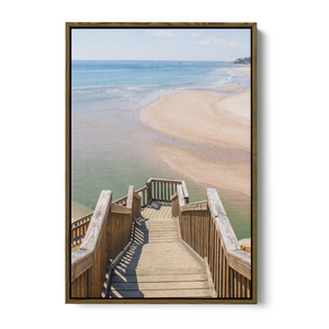 Floater Frame Canvas | Wall Decor Australia | Room Inspiration | Framed Wall Art | Charles Norwood |  Noarlunga Steps | Brown 