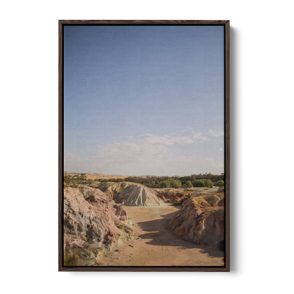 Floater Frame Canvas | Wall Decor Australia | Room Inspiration | Framed Wall Art | Charles Norwood | Kapunda Old Mines | Brown