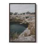 Floater Frame Canvas | Wall Decor Australia | Room Inspiration | Framed Wall Art | Charles Norwood | Little Blue Lake (Portrait )| Brown