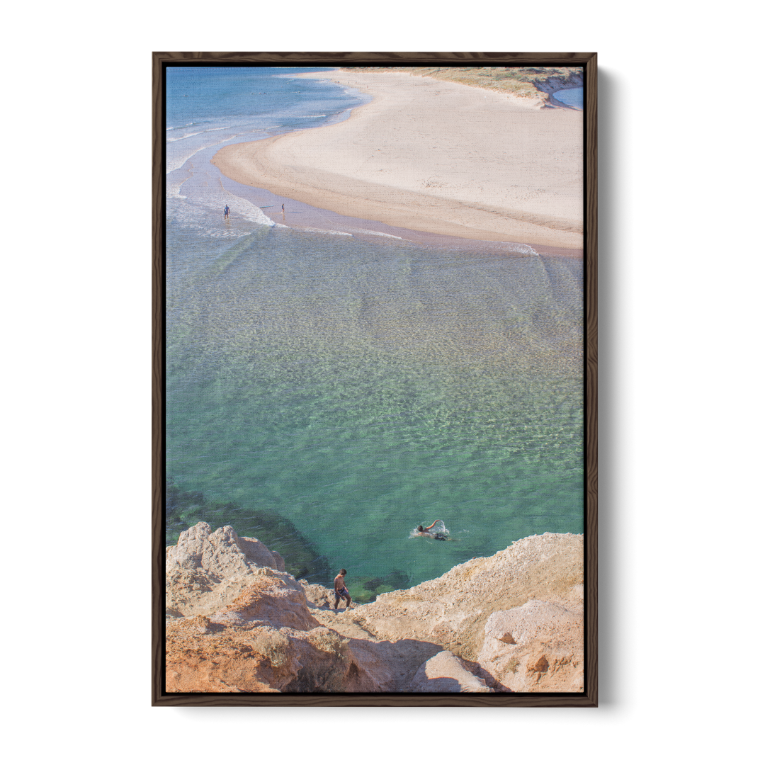 Floater Frame Canvas | Wall Decor Australia | Room Inspiration | Framed Wall Art | Charles Norwood | Noarlunga Summer Blue | Brown