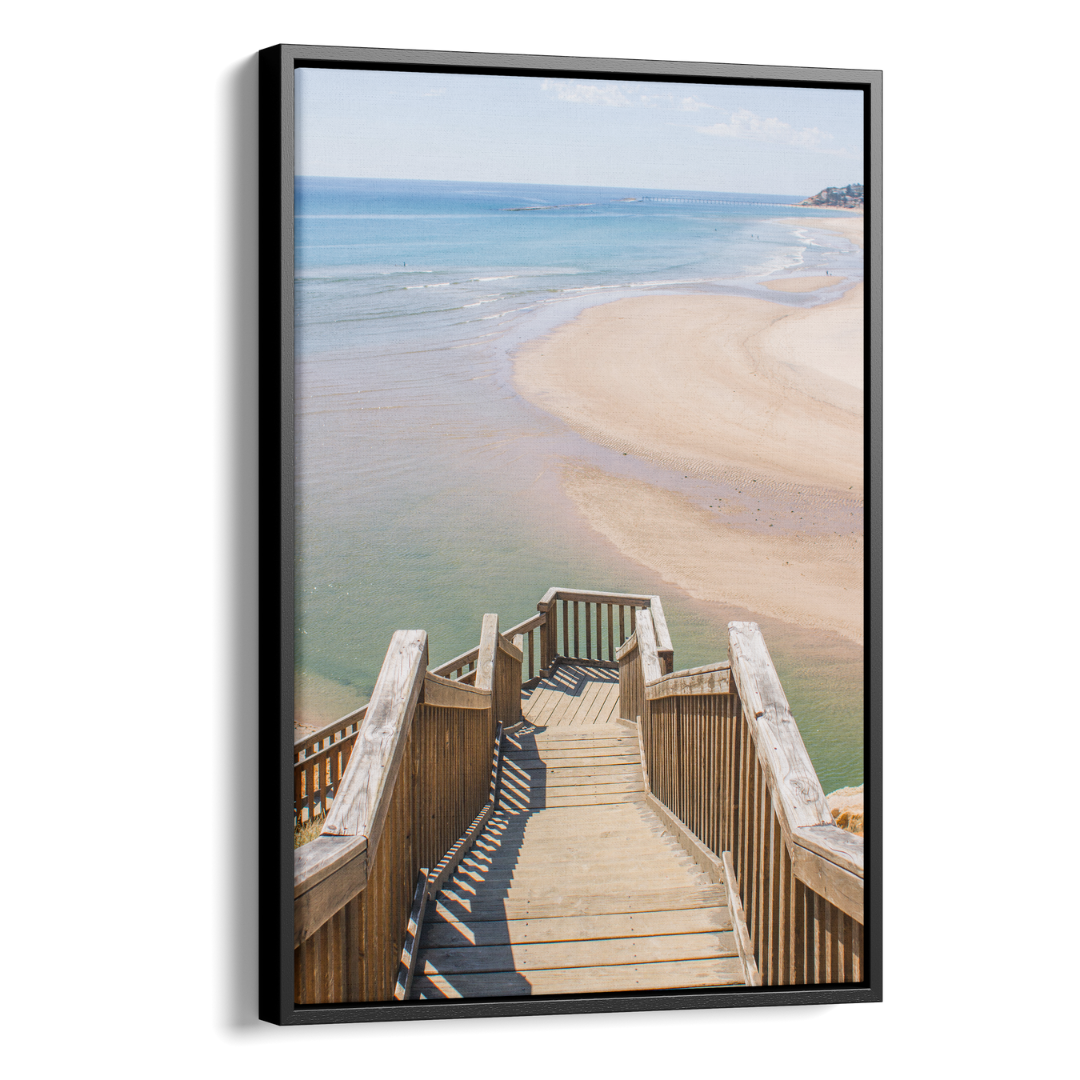 Floater Frame Canvas | Wall Decor Australia | Room Inspiration | Framed Wall Art | Charles Norwood |  Noarlunga Steps | Black