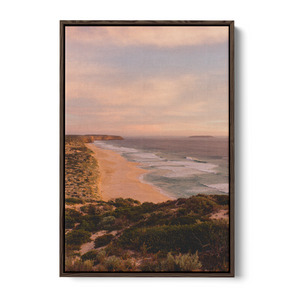 Floater Frame Canvas | Wall Decor Australia | Room Inspiration | Framed Wall Art | Charles Norwood | West Cape Sunset | Brown