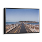 Floater Frame Canvas | Wall Decor Australia | Room Inspiration | Framed Wall Art | Charles Norwood | Victor Harbour Causeway | Black