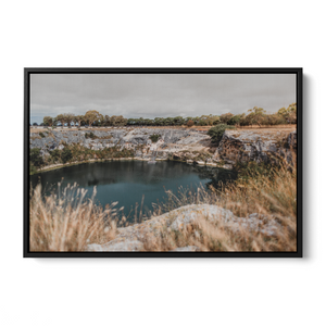 Floater Frame Canvas | Wall Decor Australia | Room Inspiration | Framed Wall Art | Charles Norwood | Little Blue Lake | Black