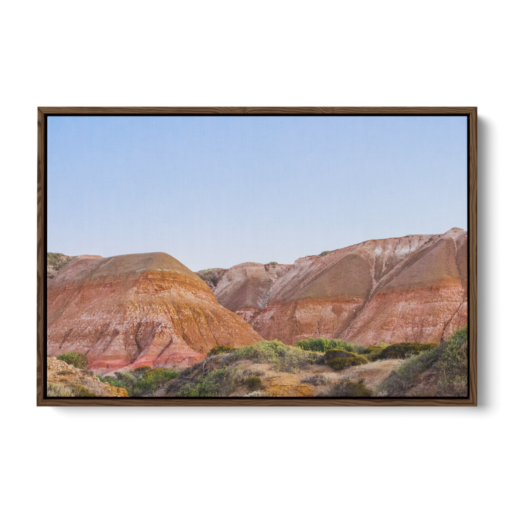 Floater Frame Canvas | Wall Decor Australia | Room Inspiration | Framed Wall Art | Charles Norwood | Maslin Cliffs | Brown