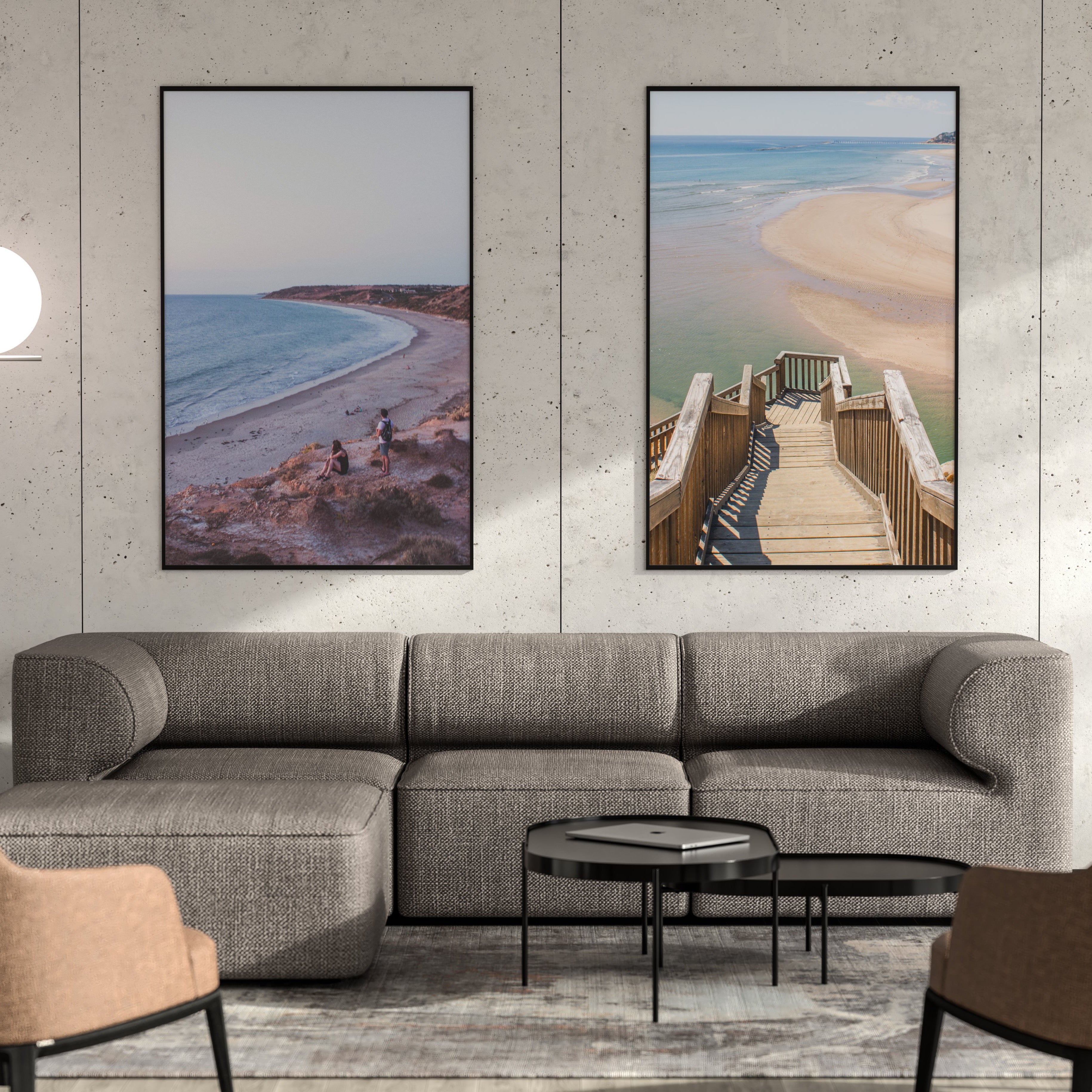 Floater Frame Canvas | Wall Decor Australia | Room Inspiration | Framed Wall Art | Charles Norwood | Maslin Twilight | Black